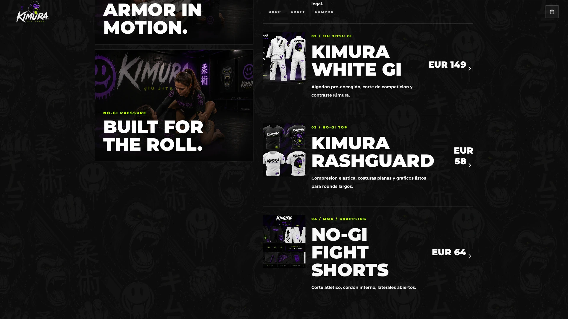 Kimura Pantallas seleccionadas