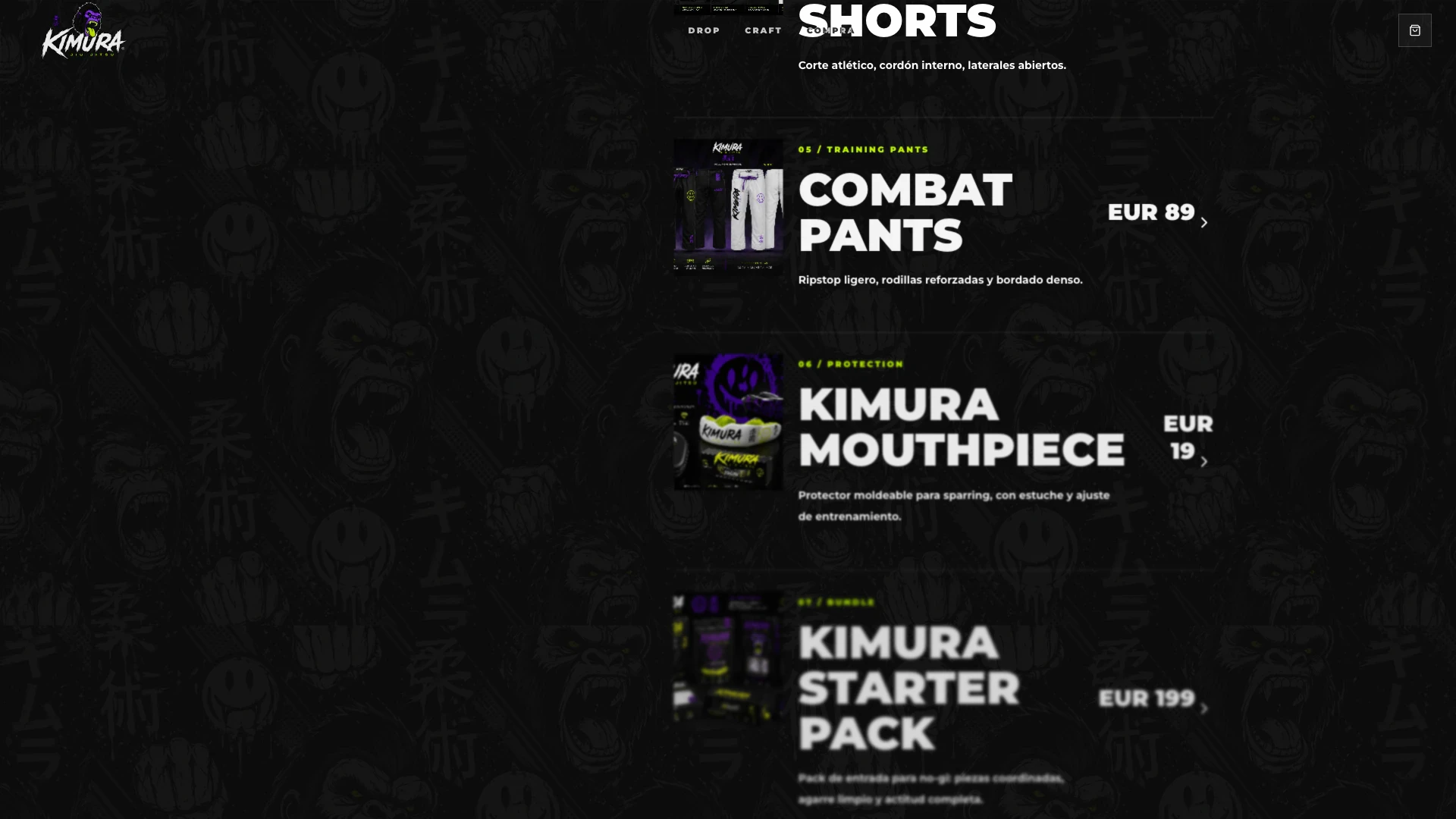 Kimura Pantallas seleccionadas